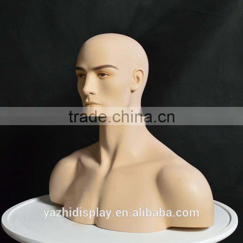 Adonis Mannequin Head Male Displaying Hats, wigs, scarves, and necklaces