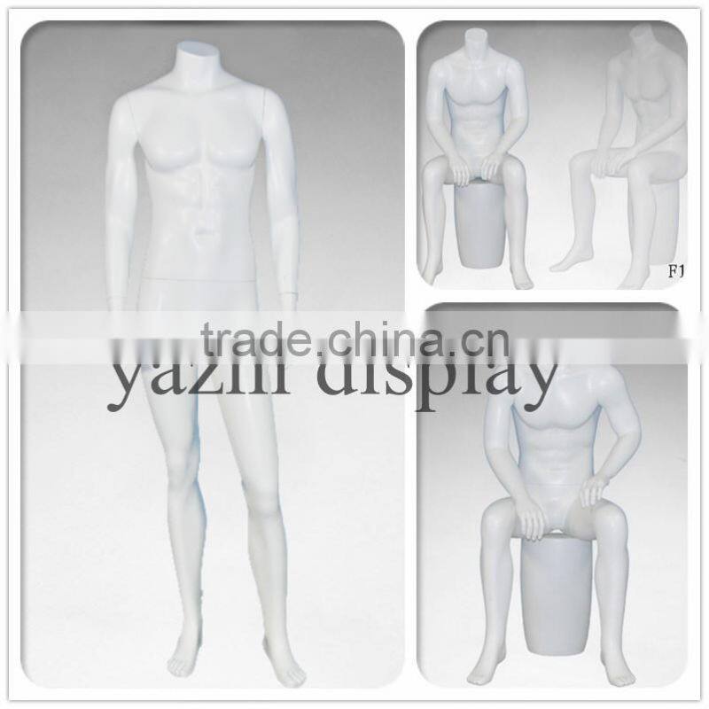 Headless Fiberglass male mannequin for display high-end dummy doll male on sale