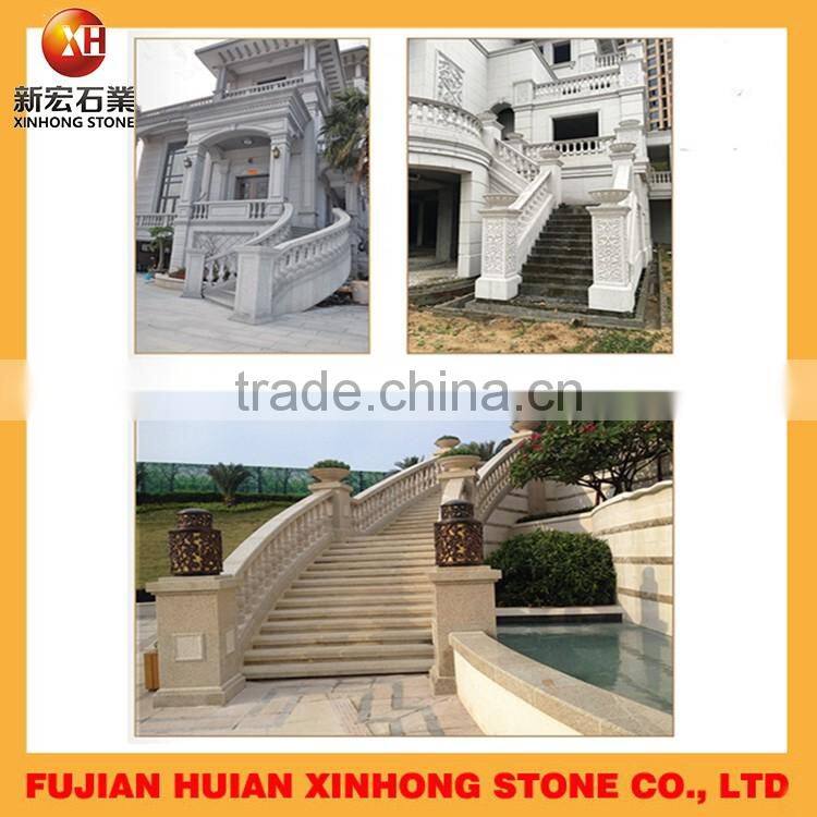 White Marble Stone Balcony Railing Balustrades
