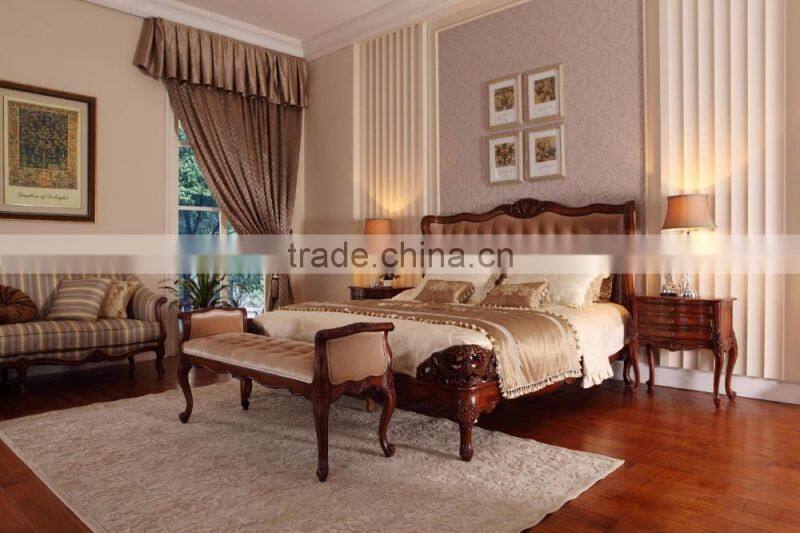Luxury Carving Bed Room Set/French Design Wooden Bedroom Furniture Set King Size Bed Queen Size Bed Loft Bed