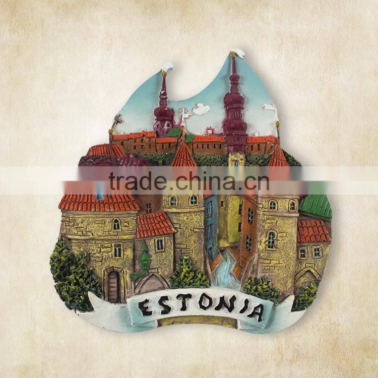 2015 New resin european tourist souvenir fridge magnet