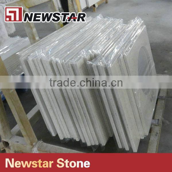 High quality sparkle white quartz small countertop