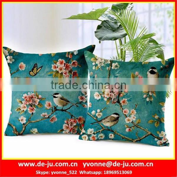 Wintersweet Applique Work Cushion Cover