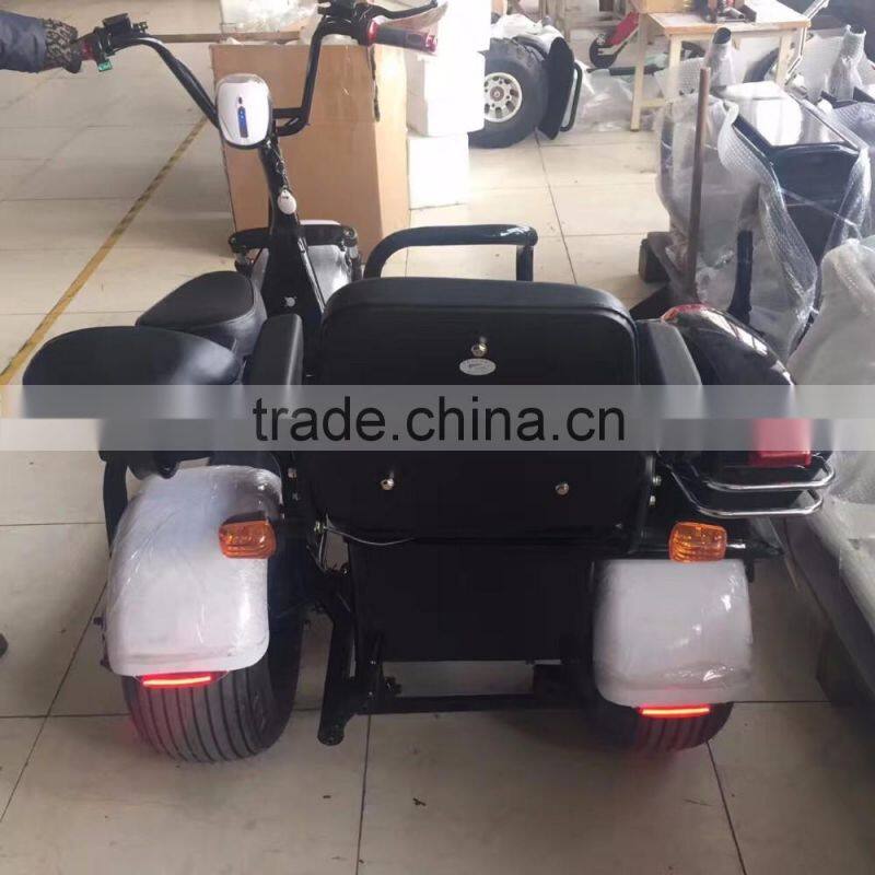 2017 Mini Citycoco 18*9.5 inch 3 Pneumatic Wheels Electric City Scooter City Coco Motor Cycle with 3 seats