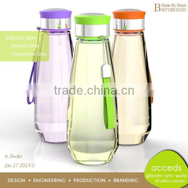Odd-Shaped Elegant Borosilicate Heat-Resistant Glass Water Bottle