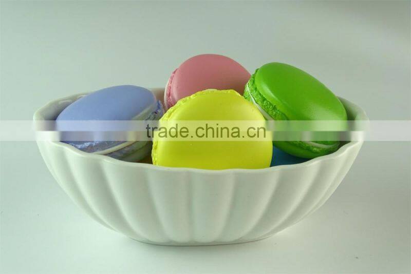 Stocked white ceramic dessert serving bowl