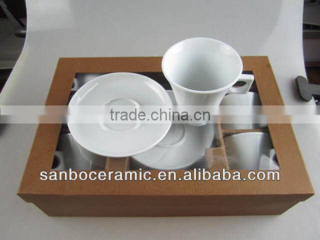 pure white Promotion coffee cup set with gift box