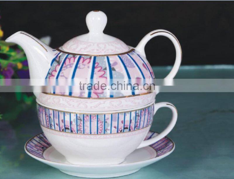 2016 new promotion item porcelain purple turkish tea cup set