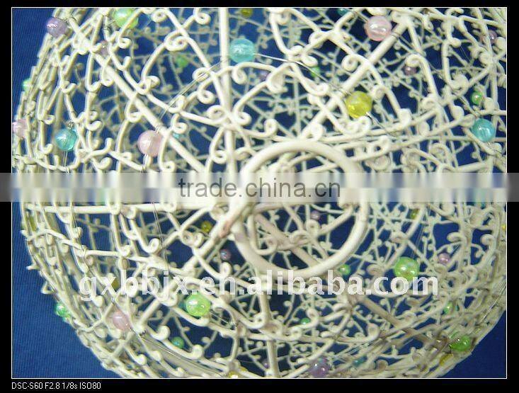 Creamywhite iron decorative with mix pearl dog balls