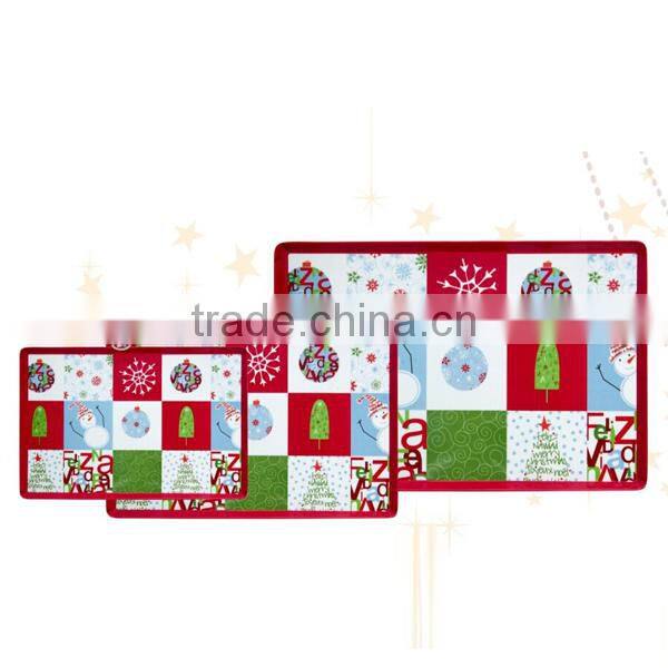 wholesale christmas plastic square dividers food nuts tray