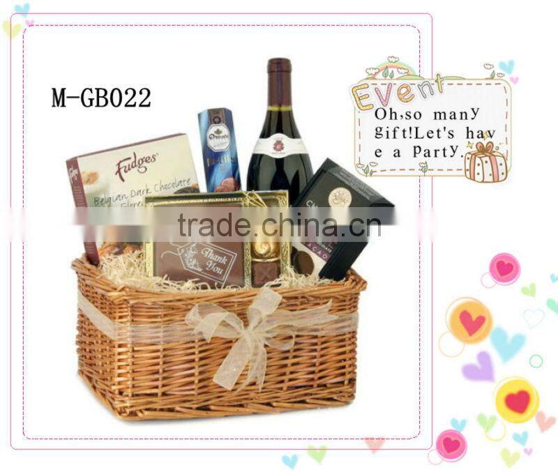 1pc willow picnic basket/red wine packing box 100% eco-friendly