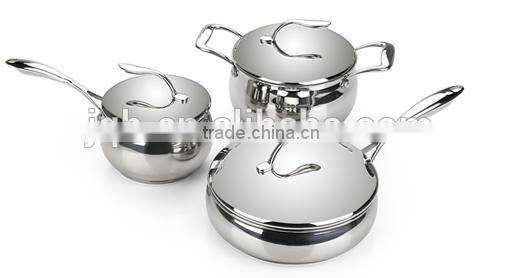 New Style Stainless Steel 6pcs cookware set/pot set
