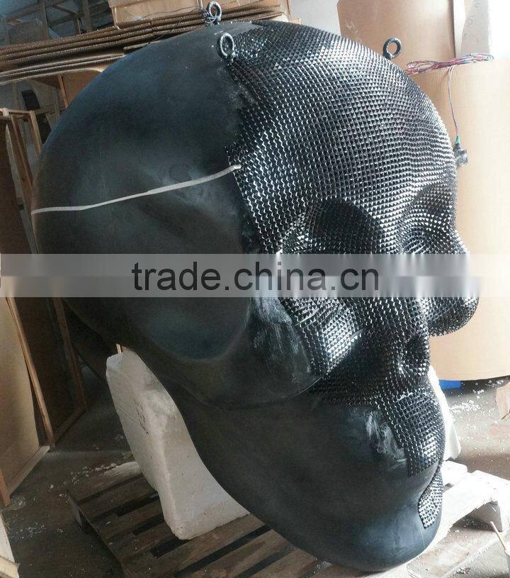Giant skull sculpture for bar decoration