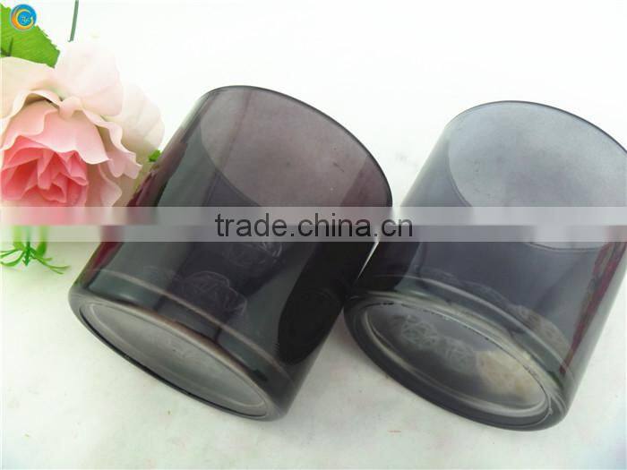 black glass candlestick