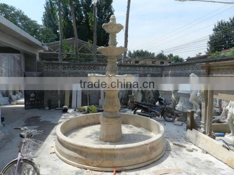 Yellow Marble Stone Water Garden Fountain or ODM design as your order