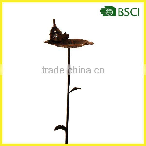 Useful iron stick with bird feeder