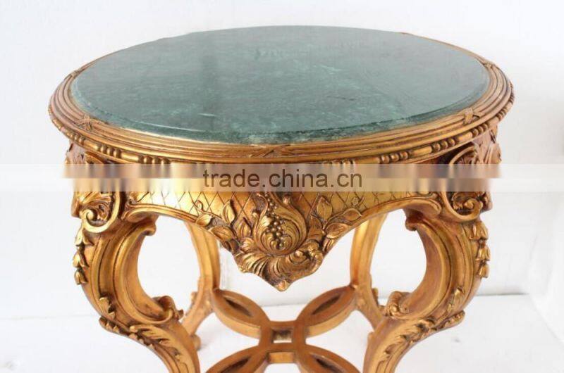 MO-1008-01 Factory wholesale living room round shape side table with marble
