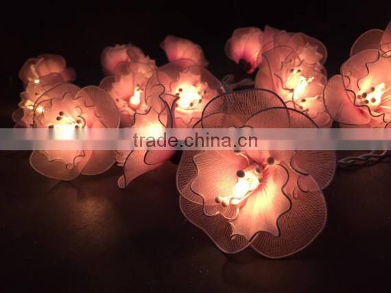 20 Pink Flower Fairy Garden Bedroom String Light