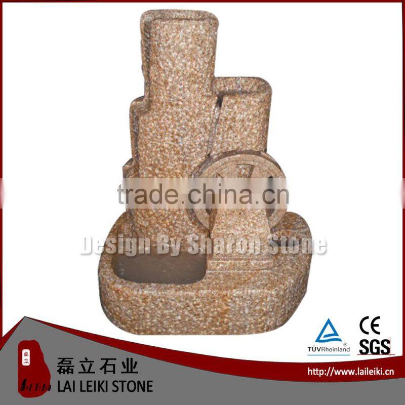 Polished Granite Outdoor Water Fountain Garden Design