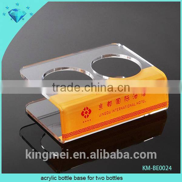 acrylic bottle base for two bottles