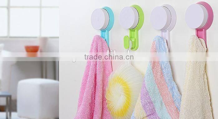Vacuum suction cup kitchen and bathroom plastic hook/holder