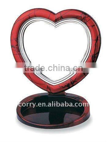 heart shaped plastic table Cosmetic Mirror