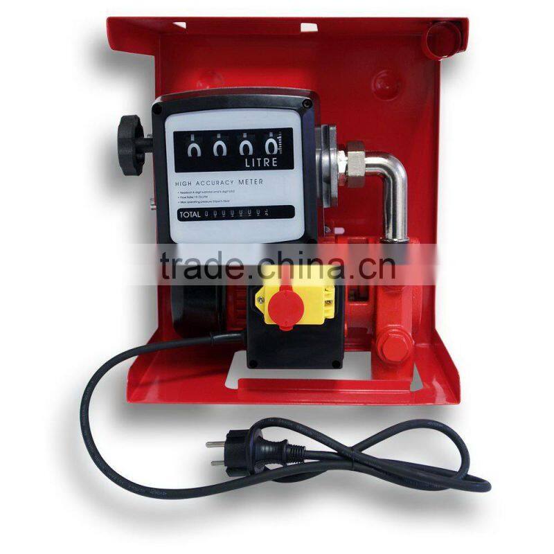 China Supply 600W Self Priming Electric Oil Diesel Transfer Pump With Flow Meter