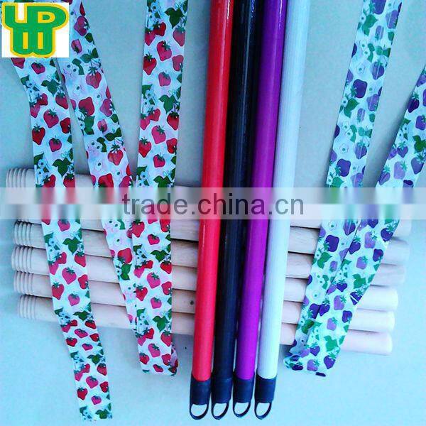 Wooden mop stick with PVC coated eucalyptus wood