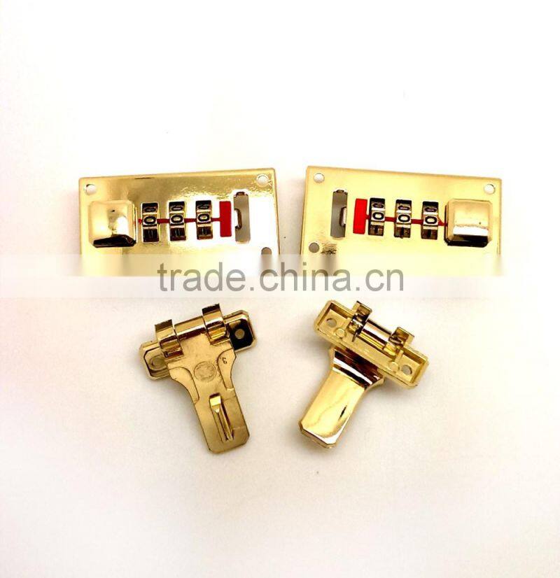 Combination Number Lock with Hasp for Pilot Case, Combination Lock with Push Buttom for Suitcase, Left Hand