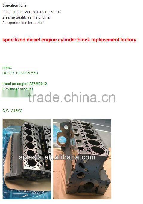 Deutz BF6M 2012 cylinder block D04289953