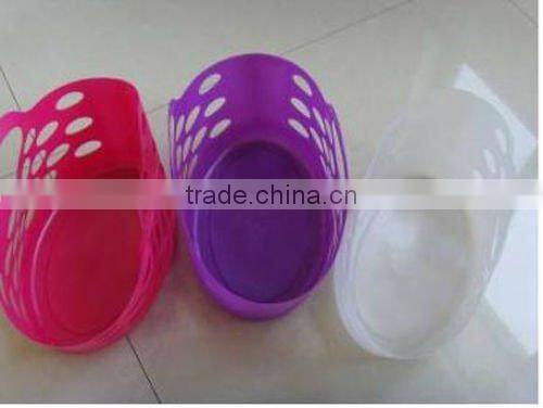 plastic TPR soft basket with handle