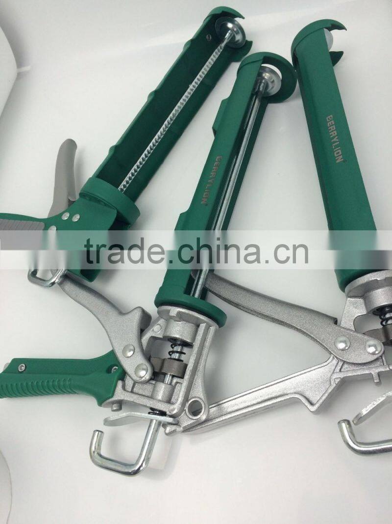 New design heavy duty revolving caulking gun, carbon steel glass gun