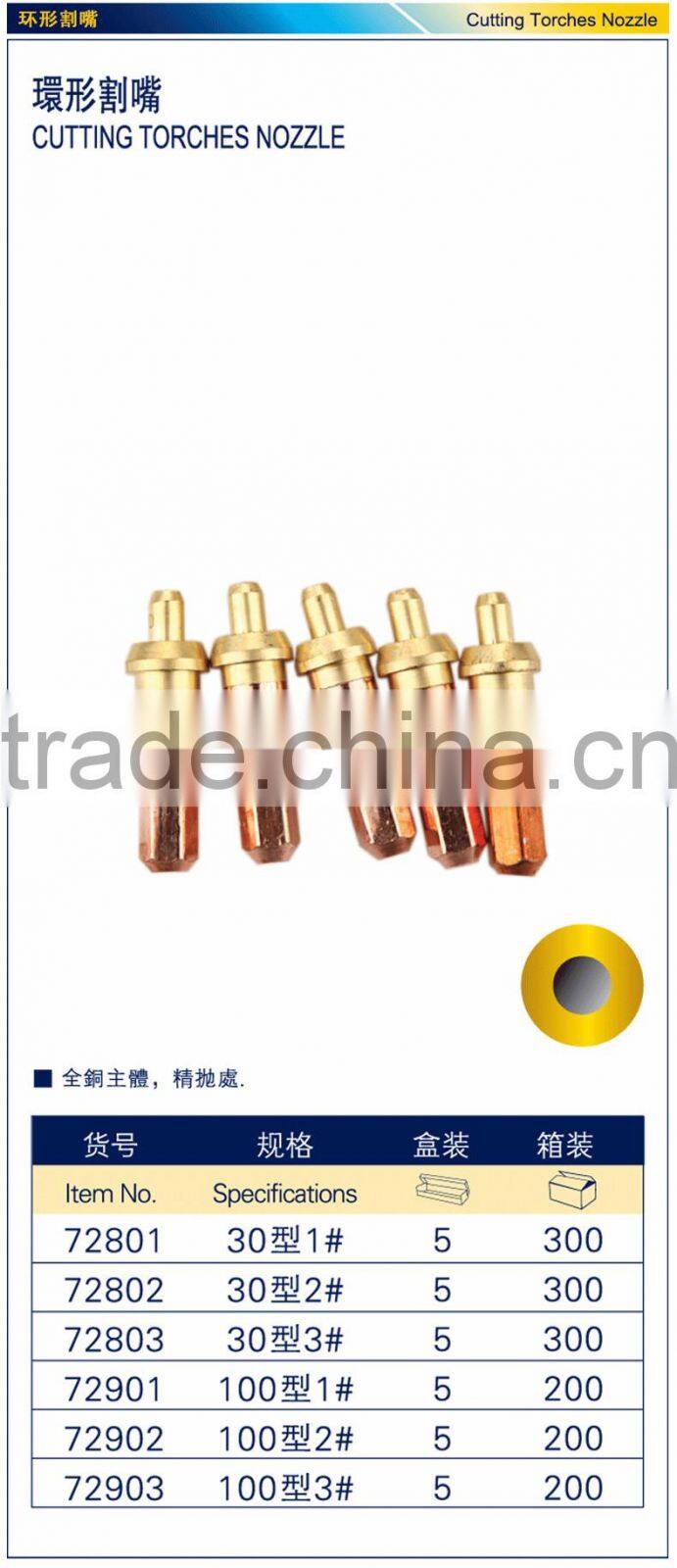 Industry Patented Cutting Nozzle With All Copper