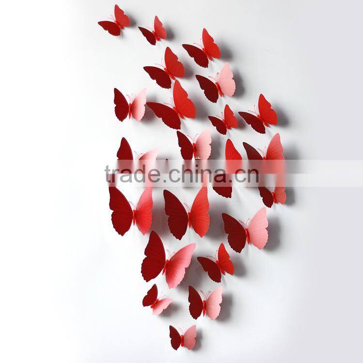 Hot Sale 3D Butterfly Wall Sticker Crafts Butterflies Decor Wall Sticker Decorative