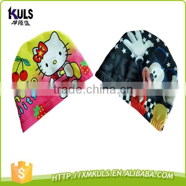 Wholesale Newest design cool cartoon swimming cap for kids/child gift