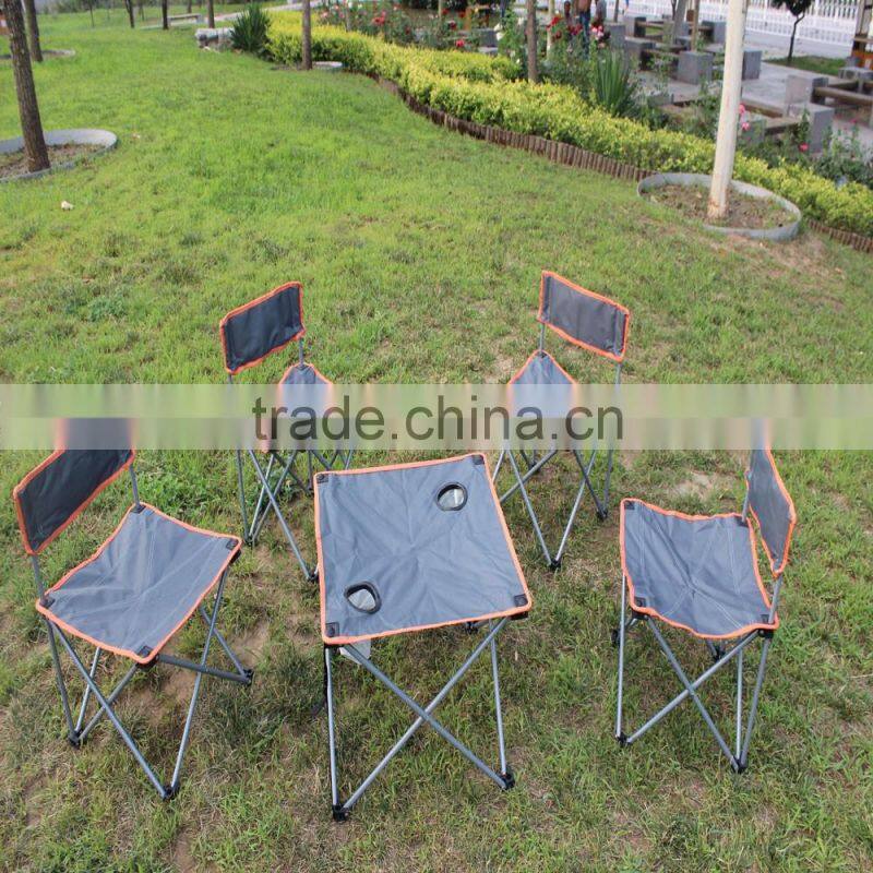 Convenient to carry aluminum kids camping chair with bag and table
