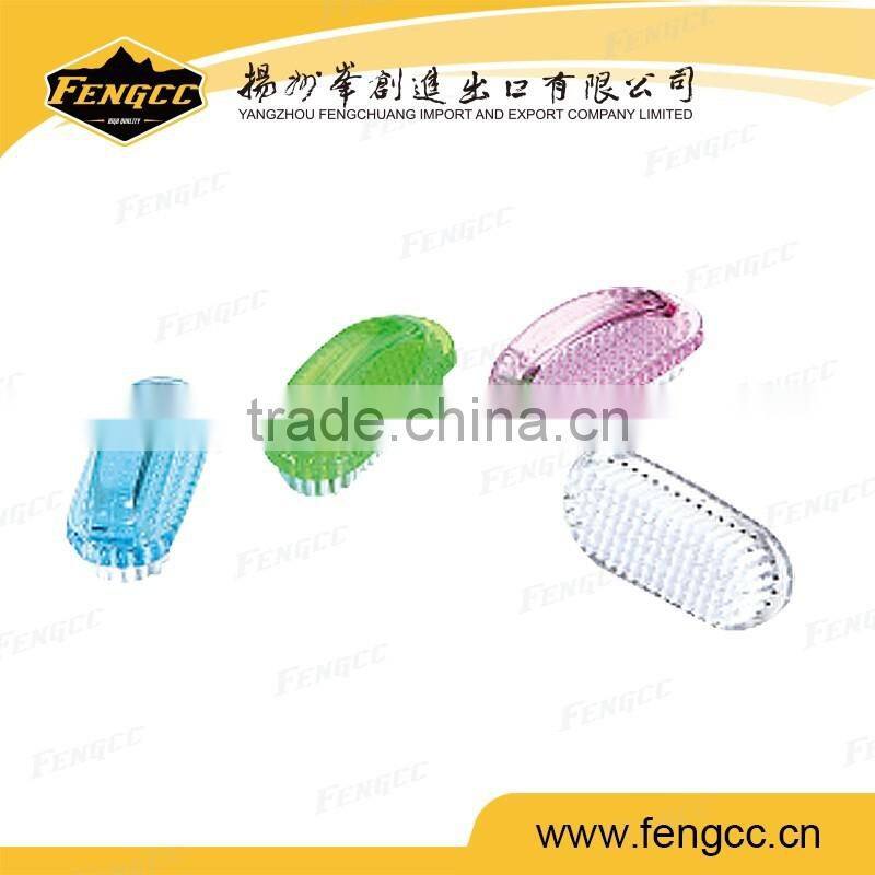 High quality transparent plastic small handle cleaning bath brush