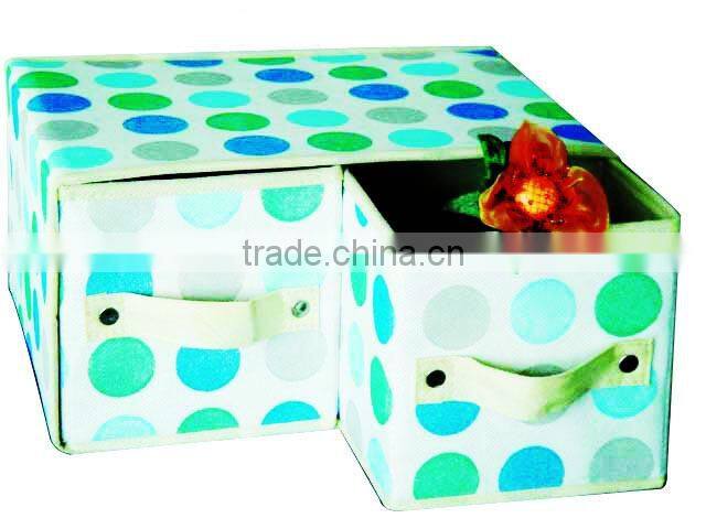 Hot-welcomed Custom printed non-woven fabric foldable storage box