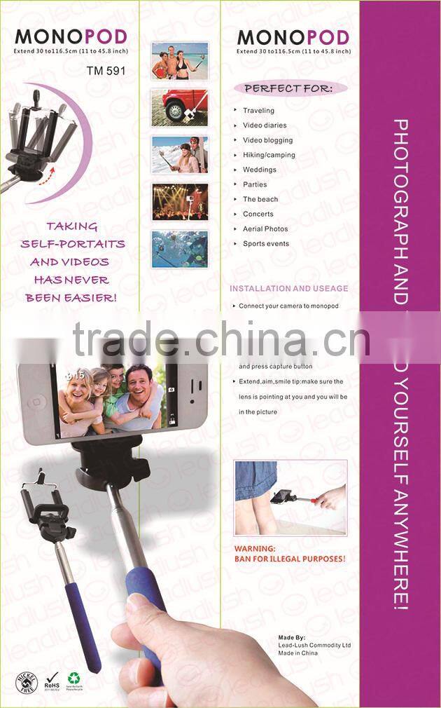 Extendable monopod, selfie stick,mini size