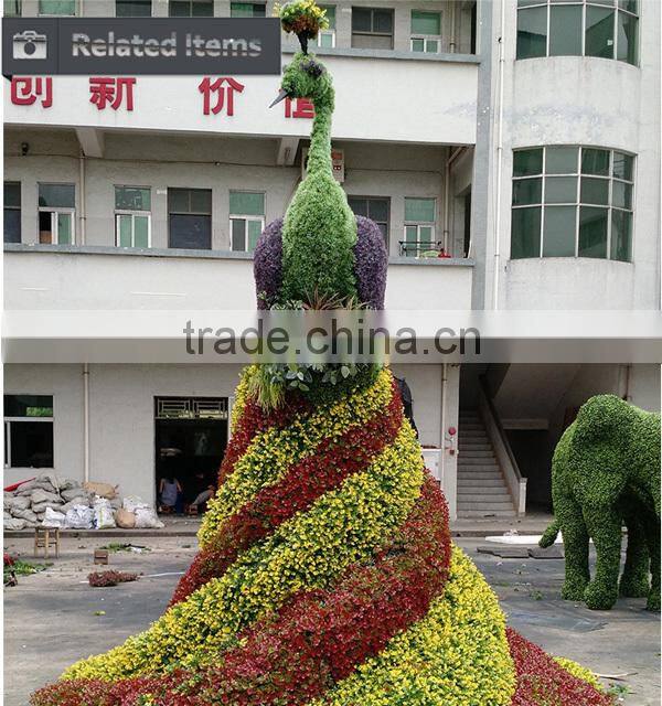 Artificial milan grass topiary swan plant statue animal for garden decoration