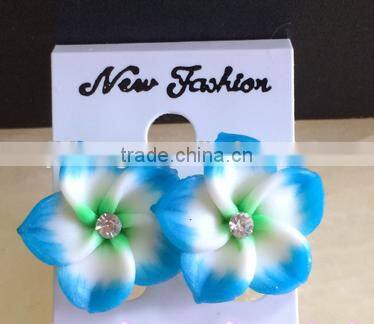 Hot sell Hawaiian plumeria Flower stud earring Designs for Women