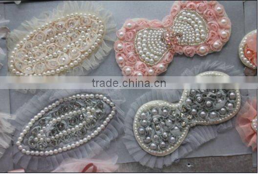 felt flower france hair clips