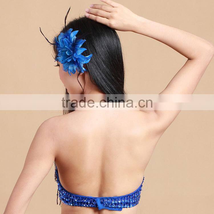 High quality sequin fringe dance top belly dancewear