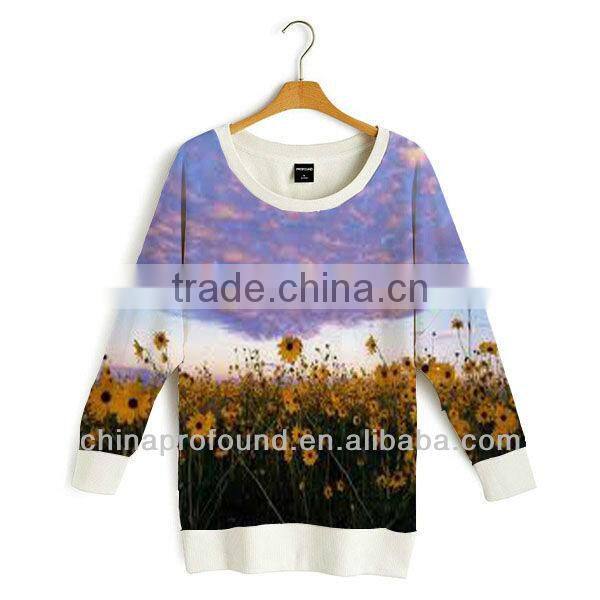 Women vivid digital printing clothing for autumn and winter