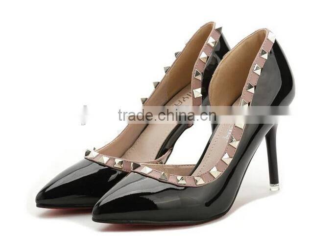 GZY Guangzhou stock lot cheap fashion women heel shoes