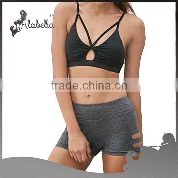 Side cut out Gym shorts Sports shorts athletic shorts in bulk
