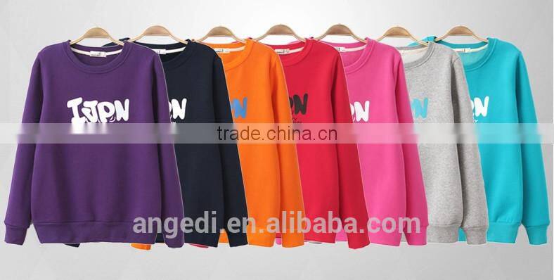 High quality women pullover printed hoodies winter lady sweatshirt