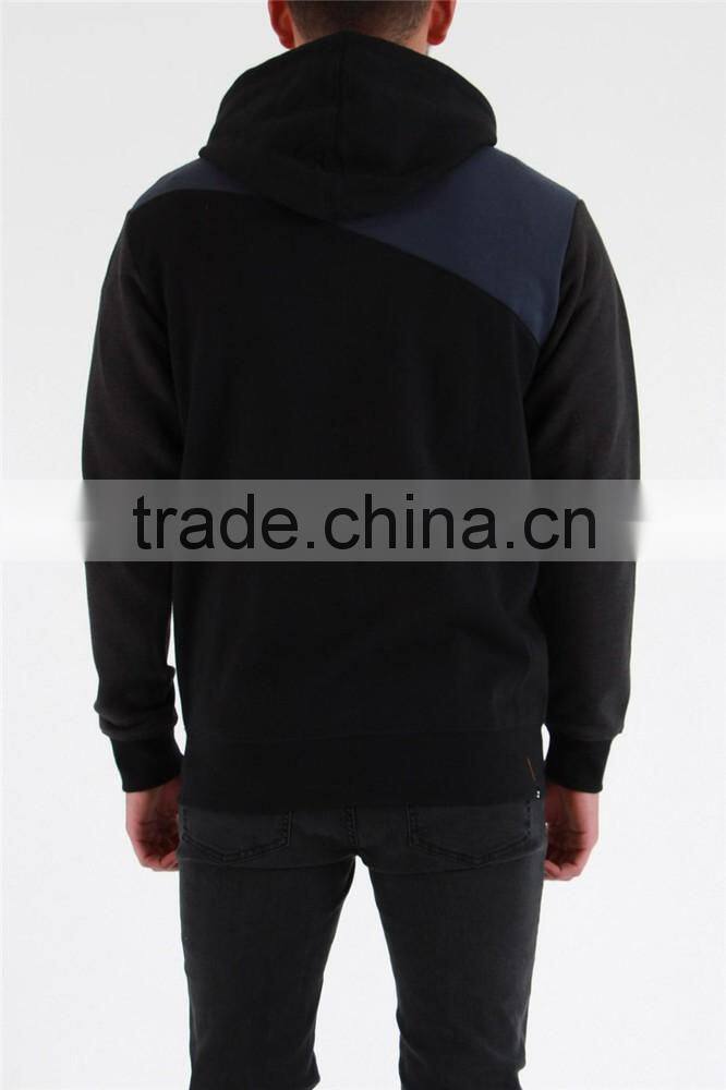 China factory black hoodies 100% cotton pullover hoodie for man