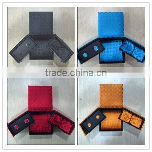 Hot selling Wholesale ties for Men Tie Cufflink Hankie Gift Box