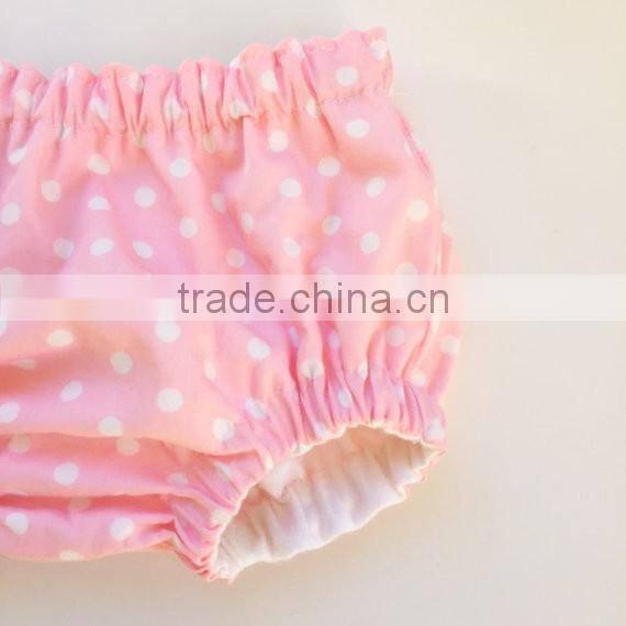 Likable white polka dots cute baby bloomers wholesale diapers for newborn babies